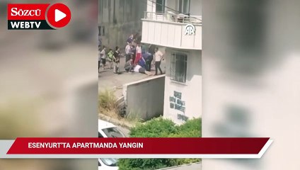 Esenyurt’ta 4 katlı binada yangın: Mahsur kalan 4 kişiyi itfaiye kurtarıldı