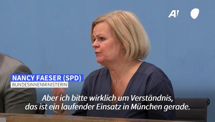 Faeser: Schüsse in München schwerwiegender Vorfall