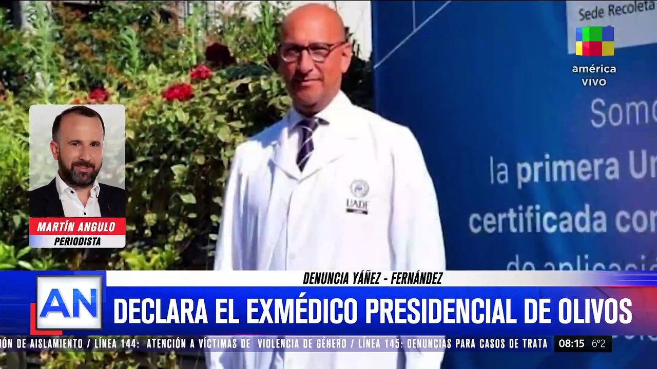 Declaración clave del ex médico presidencial en caso de Fabiola Yáñez