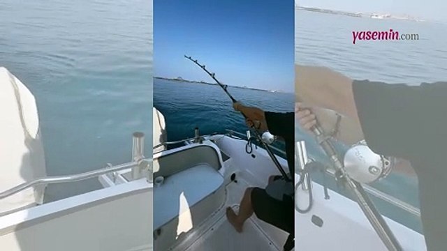 Çağatay Ulusoy ile balık avı! Dev orkinos yakaladığı o anı paylaştı