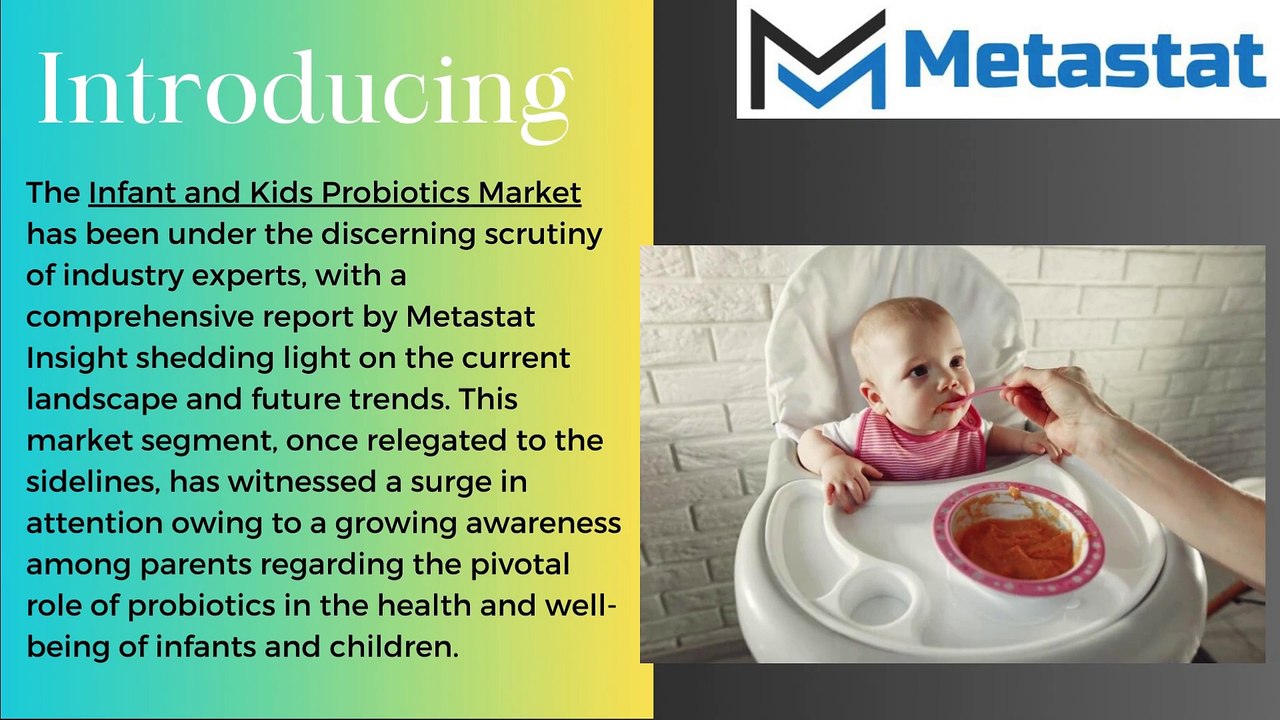 Infant and Kids Probiotics Market Analysis, Size, Share, Growth, Trends Forecasts 2023-2030