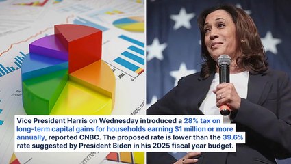 Kamala Harris Reveals 28% Capital Gains Tax For High Earners, Toning Down Biden's Proposed Rates Ahead Of 2024 Election
