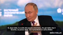 Putin sarcastico su Kamala Harris: «La sosterremo alle elezioni presidenziali»