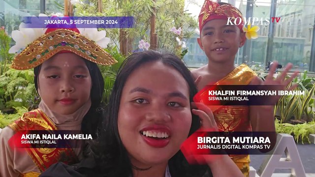 Cerita Siswa MI Istiqlal Beri Buket Bunga ke Paus Fransiskus di Masjid Istiqlal