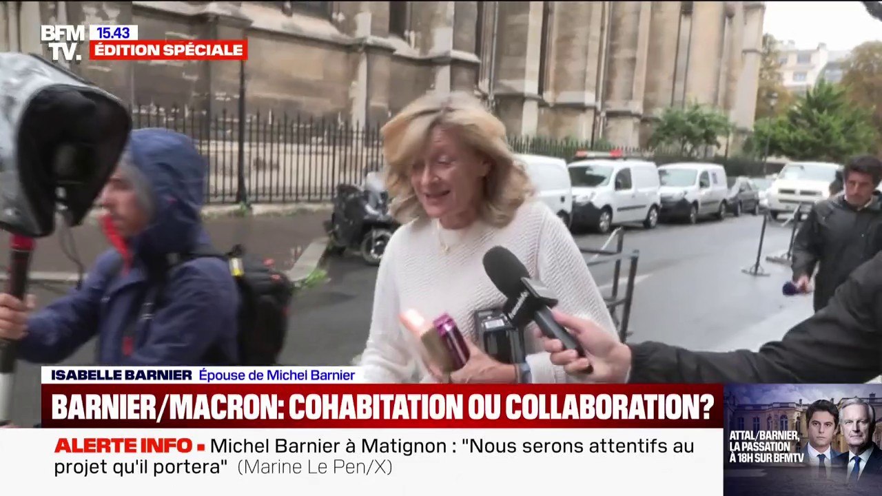 Michel Barnier nommé Premier ministre: "Il va faire au mieux, il va donner le maximum", assure son épouse Isabelle Barnier