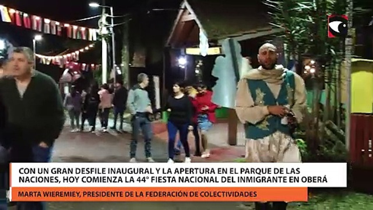 Con un gran desfile inaugural y la apertura en el parque de las naciones, hoy comienza la 44° Fiesta Nacional del inmigrante en Oberá
