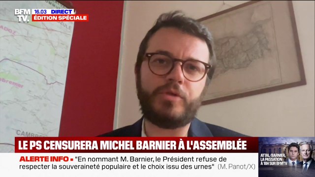 Michel Barnier à Matignon: Le président de la République ne voulait pas d'alternative , assure Arthur Delaporte (PS-NFP)