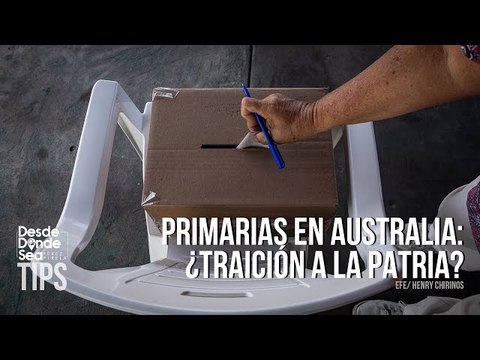 Con la bandera al revés: Así montaron las primarias de María Corina en Australia