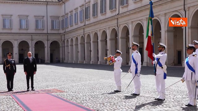 Mattarella accoglie al Quirinale il presidente dell?Azerbaijan, le immagini dell?incontro