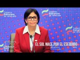 Rueda de prensa completa de Delcy para responder grosería de Guyana ante referendo sobre el Esequibo