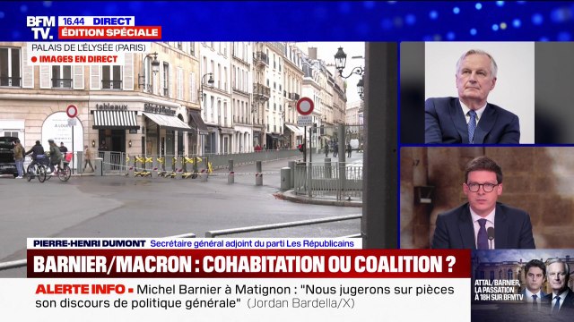 Michel Barnier Premier ministre: Il faudra faire preuve de bonne volonté , affirme Pierre-Henri Dumont (LR)