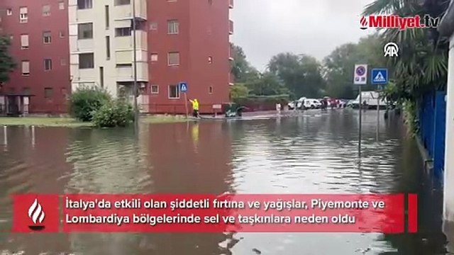 İtalya'da şiddetli fırtına ve kuvvetli yağışlar, sel ve taşkınlara yol açtı