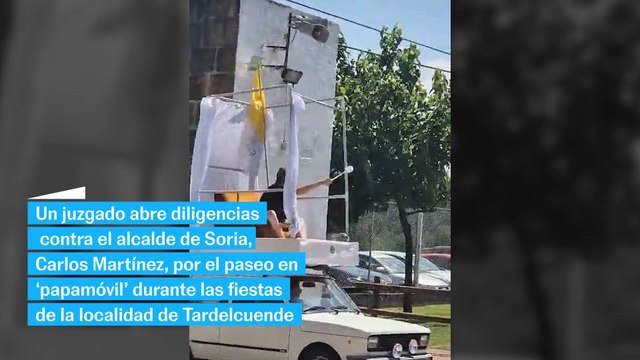 Un juzgado abre diligencias contra el alcalde de Soria por su paseo en un papamóvil