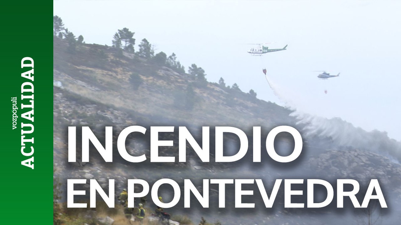 Incertidumbre y angustia entre los vecinos afectados por el incendio en Crecente (Pontevedra)