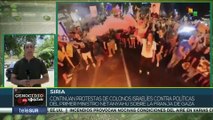 Colonos israelíes protestas contra las políticas de Netanyahu en Gaza