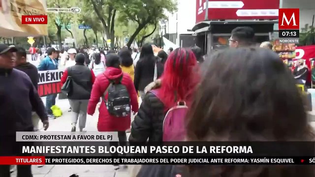 Protestas por reforma judicial en el Senado bloquean Paseo de la Reforma en CdMx