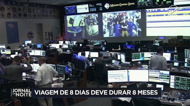 Astronautas presos no espaço: viagem de 8 dias deve durar 8 meses.