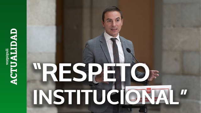 Lobato pide a Ayuso respeto institucional y ve lamentable no acudir a reuniones con Sánchez
