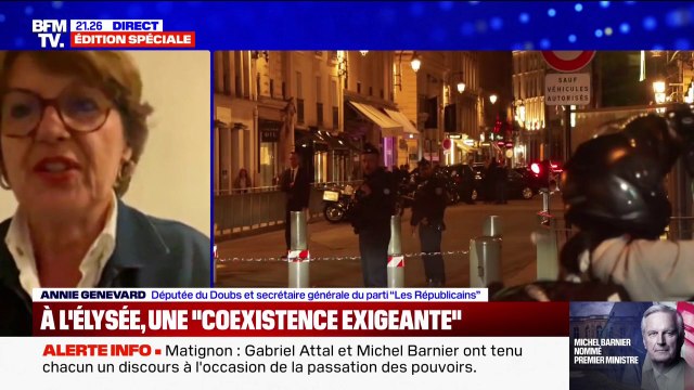 Annie Genevard (LR): Michel Barnier ne se laissera pas enfermer dans une relation dans laquelle il ne pourrait pas conduire la politique qu'il voudra conduire