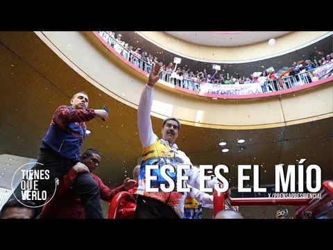 Momento cuando el PSUV inscribe a Nicolás Maduro candidato a las presidenciales del 28J