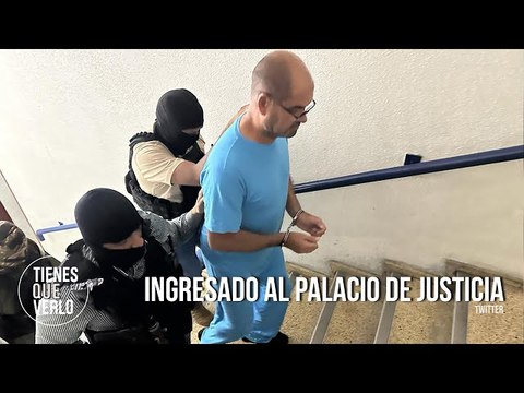 Con ropa azul: Video de Samark López cuando fue ingresado al Palacio de Justicia para ser imputado