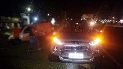 Veículos com placas de Cascavel se envolvem em acidente na BR-277 em Santa Tereza do Oeste