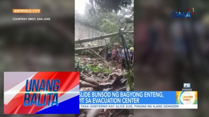 3 nasawi sa landslide bunsod ng Bagyong Enteng, nakaburol malapit sa evacuation center | Unang Balita
