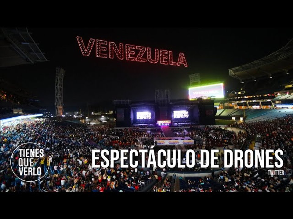Apoteósico: Gigantesco espectáculo de drones en inauguración del Festival Mundial Viva Venezuela