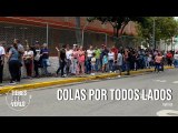 Colas por todos lados: Grandes medios quieren ocultar masiva participación en el simulacro
