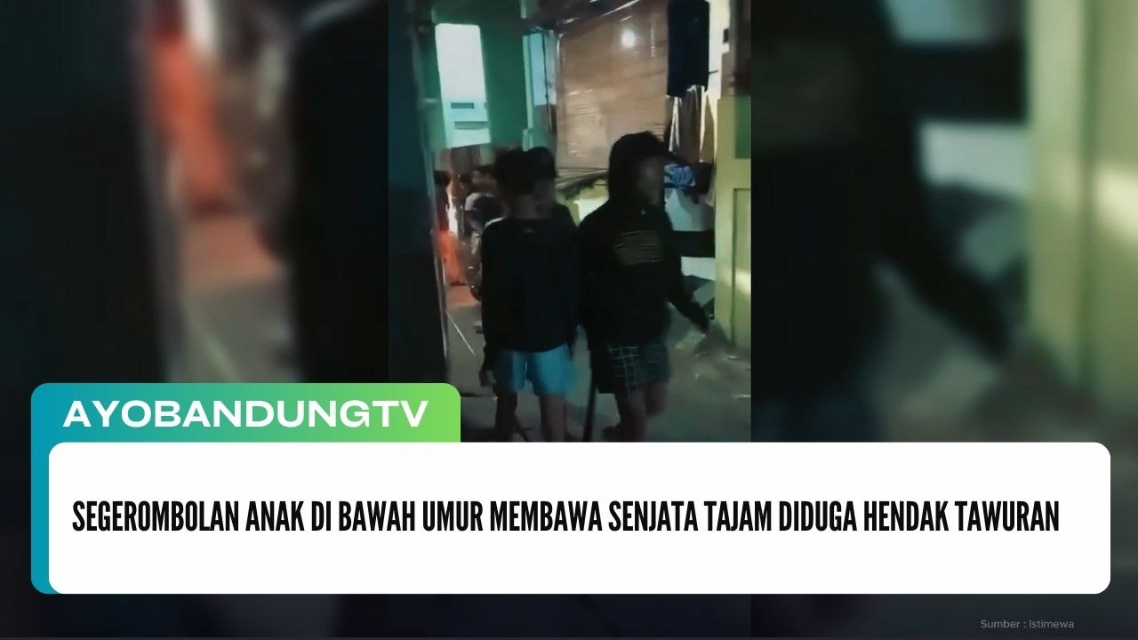 Segerombolan Anak di Bawah Umur Membawa Senjata Tajam Diduga Hendak Tawuran