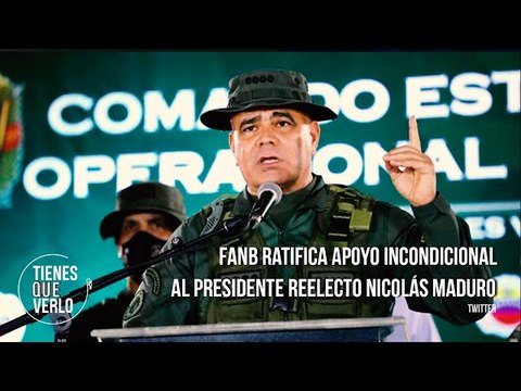 FANB ratifica apoyo incondicional al presidente reelecto Nicolás Maduro: Ministro Padrino López
