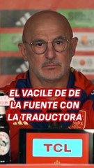 El vacile de De la Fuente con la traductora de la rueda de prensa