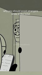 Why you shouldn't allow strangers while in toilet! (4k memes) #shorts