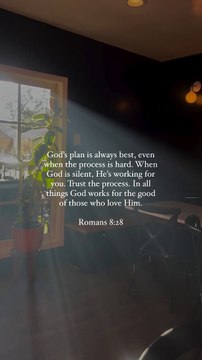 A reminder I needed today ✨__Hold on to your faith and trust that God is working for your good_ even in the silence.