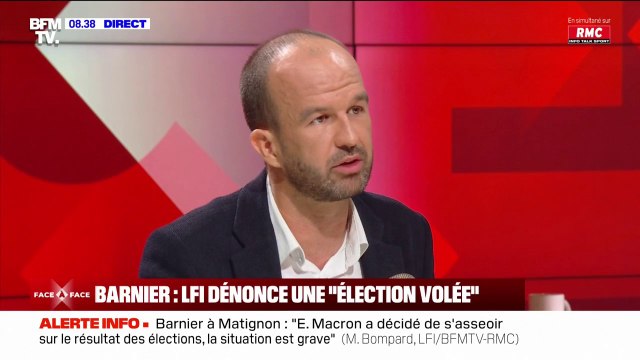Manuel Bompard: Je ne crois pas que les messages [de Michel Barnier] sont ceux que les électeurs ont voulu envoyer aux législatives