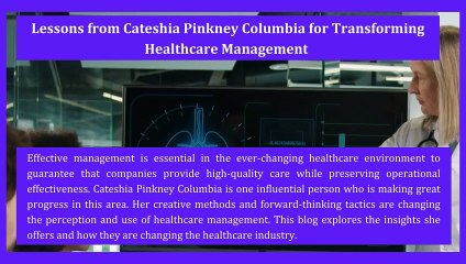 Cateshia Pinkney Columbia Empowering Patients