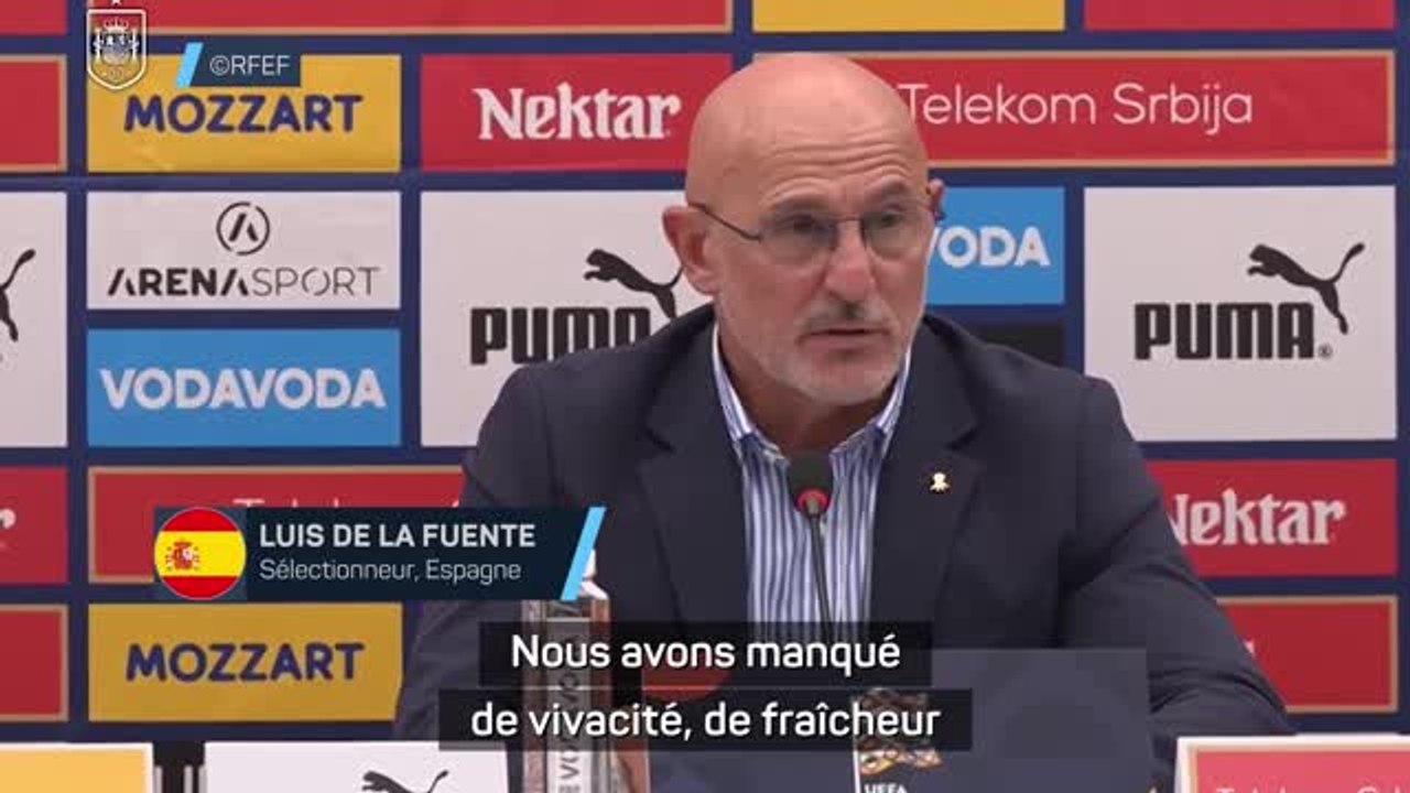 Espagne - De la Fuente déplore “un manque de fraîcheur, de vivacité” après le nul contre la Serbie