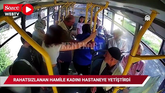 Otobüs şoförü rahatsızlanan hamile yolcuyu hastaneye yetiştirdi