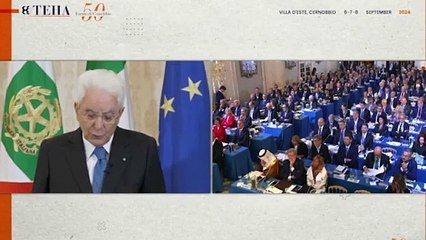 Mattarella al Forum Ambrosetti di Cernobbio: «Abbattere debito pubblico necessità ineludibile»
