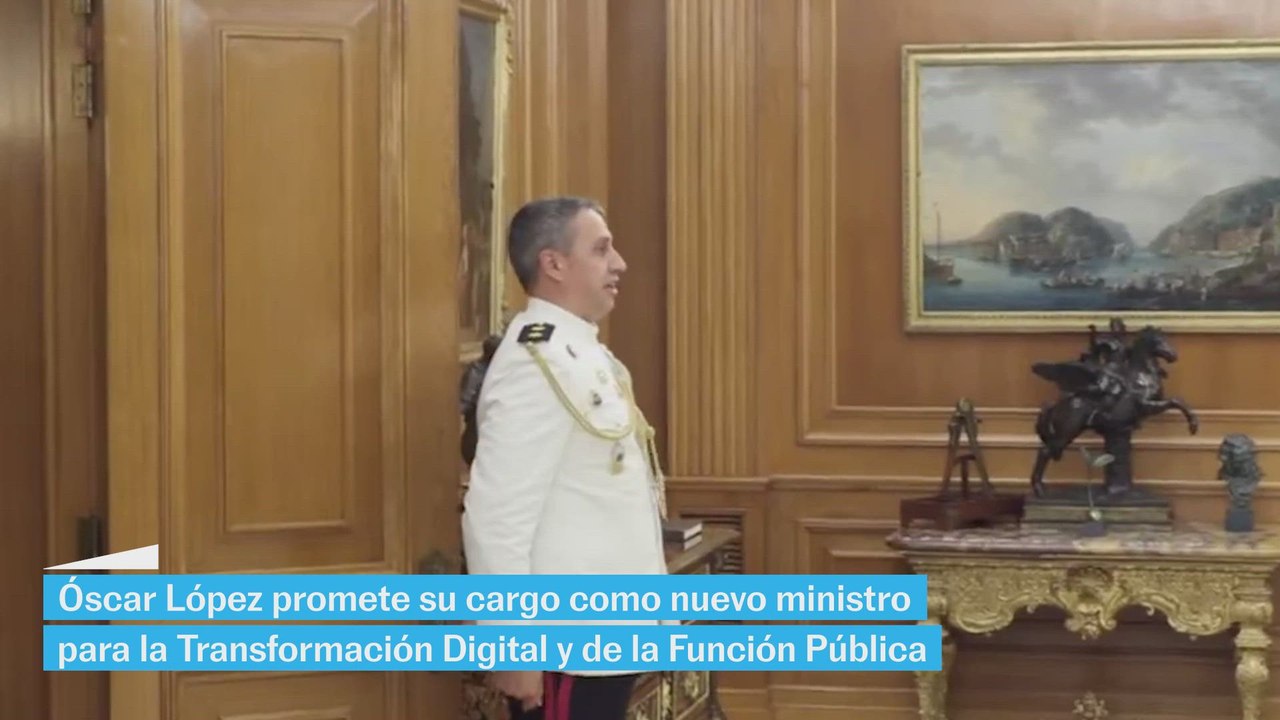 Óscar López promete su cargo como nuevo ministro