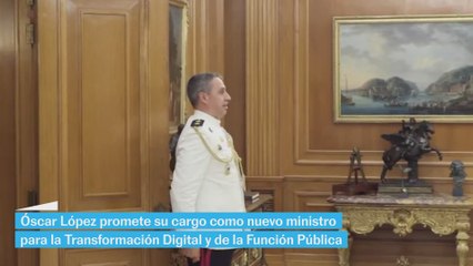 Óscar López promete su cargo como nuevo ministro