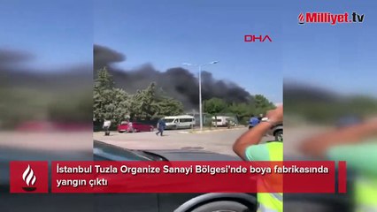 İstanbul'da boya fabrikasında yangın