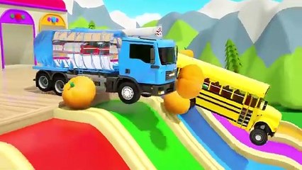 Wheels On the Bus song - School bus and colorful soccer balls - Baby Nursery Rhymes & Kids Songs