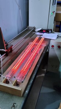 Testing 2500w Twin Tube Carbon Fiber Infrared Heating Lamp