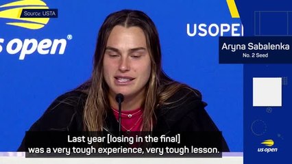 Sabalenka using 2023 heartbreak as US Open motivation