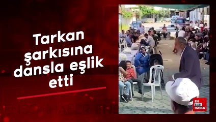 Denizli’de bir düğünde, Tarkan’ın Kuzu Kuzu şarkısına dansla eşlik eden adam