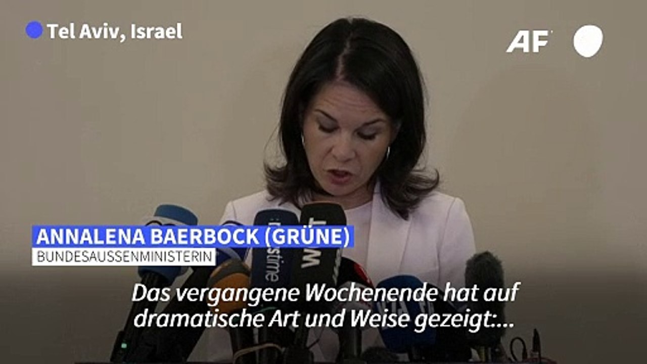 Baerbock dringt bei Israel-Besuch auf Geisel-Deal mit der Hamas