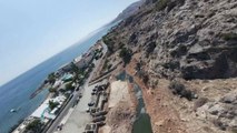Aerial Views of Rocky Hills in Rhodes | DJI Avata 2 Drone Footage