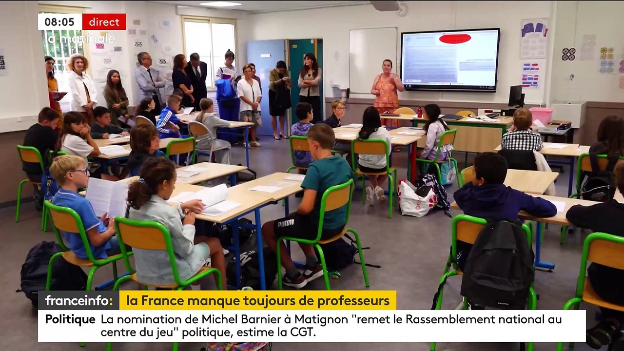 Il n’y a « pas un professeur devant chaque classe à la rentrée » et il manque des enseignants dans plus de la moitié des collèges et lycées, selon le Snes-FSU, premier syndicat du second degré - VIDEO