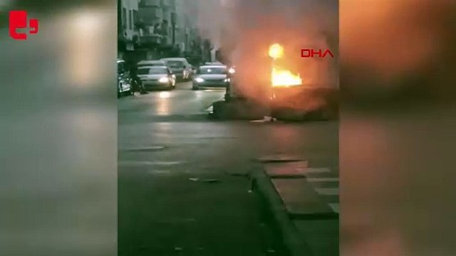 Elektrik trafosu alev alarak yandı